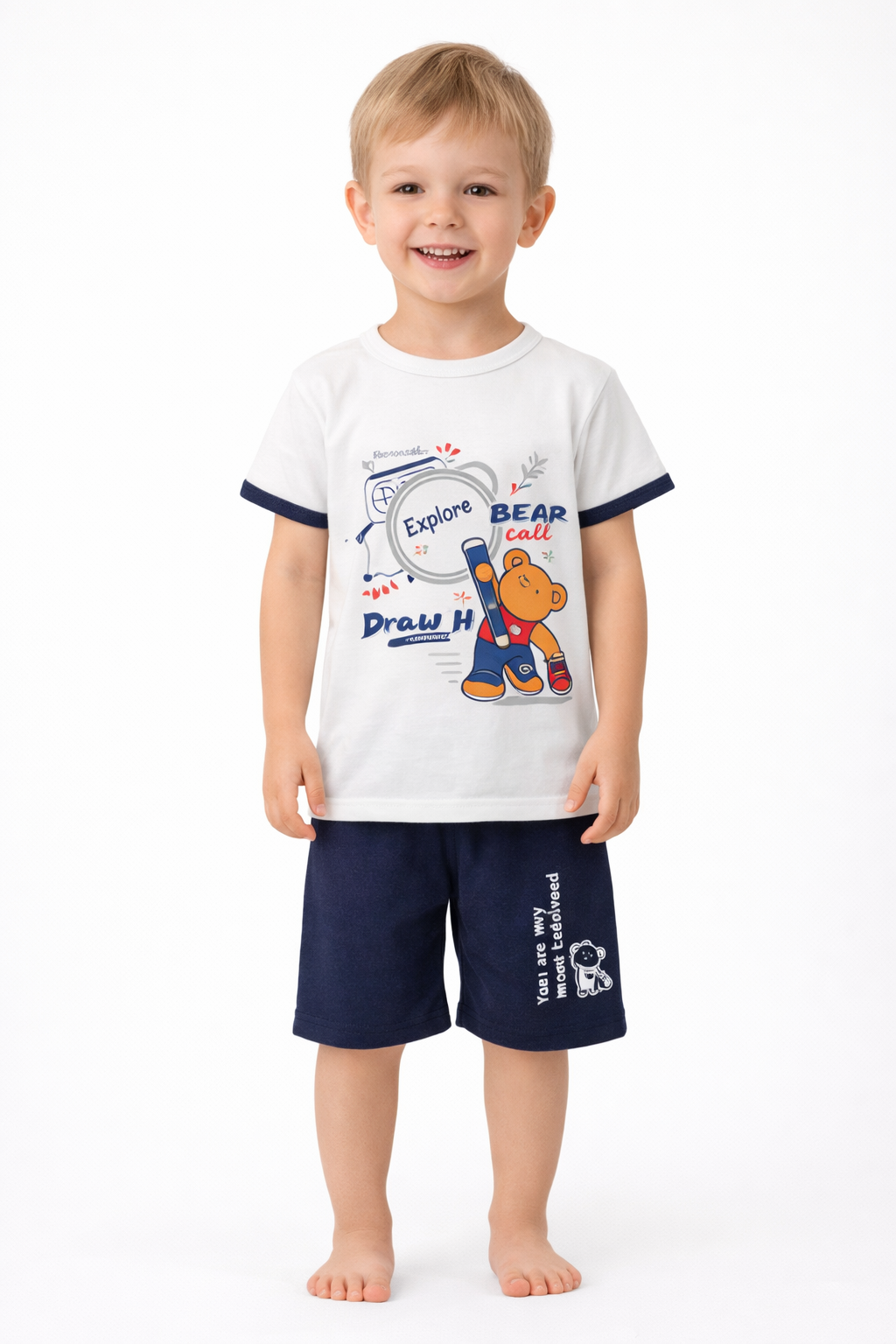 Cotton T-shirt And Shorts