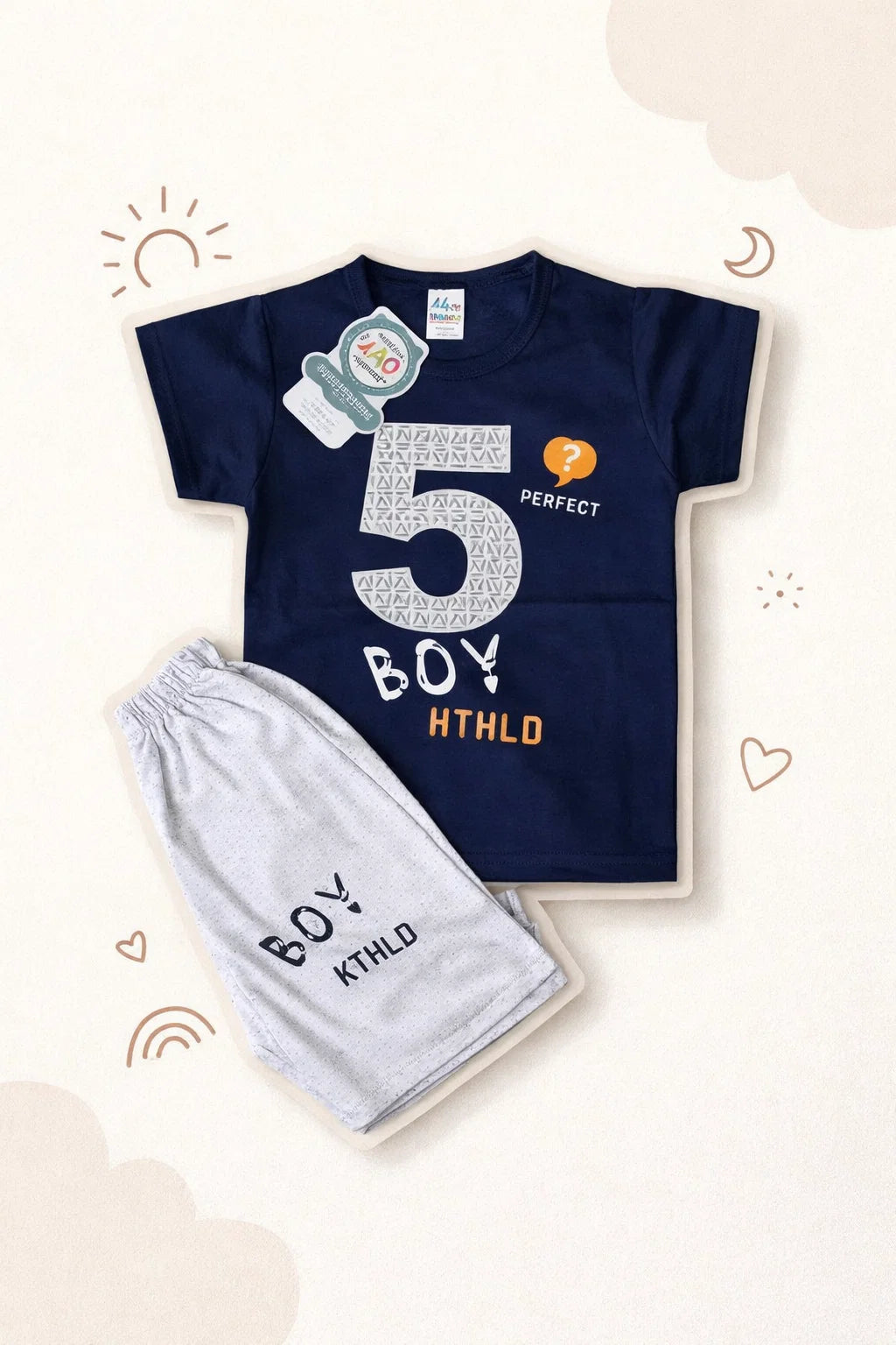 Cotton T-shirt And Shorts