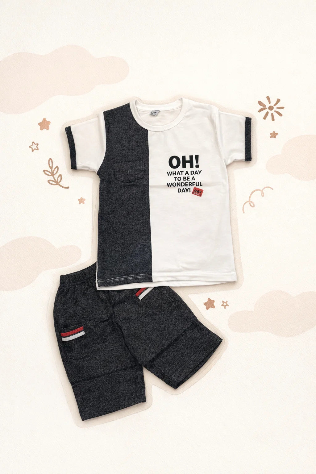 Cotton T-shirt And Shorts